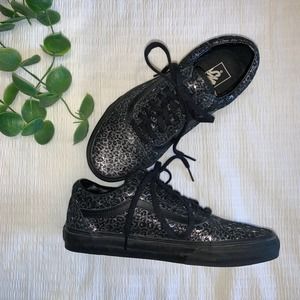 Vans old skool metallic leopard shoes